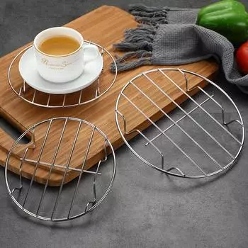 Нержавеющая сталь Аэрофритюрница Паровая решетка Кухонная пароварка для пельменей Однослойная подставка для гриля Посуда Кухонные принадлежности