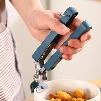 Нержавеющая сталь антиожоговый зажим для чаши щипцы для овощей на пару барбекю зажим для подноса подъемник для кухни удобные инструменты для приготовления пищи синий