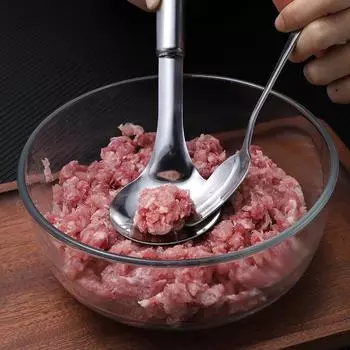 Нержавеющая сталь, антипригарная ложка для фрикаделек, устойчивая к падению портативная полая гладкая ложка для приготовления