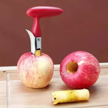 Нержавеющая сталь Apple Corer Фруктовые семенные сердцевины Удаление сердцевины груш Apple Corer Сеялка-нож для нарезки Прочные кухонные гаджеты Инструменты для овощей чёрный