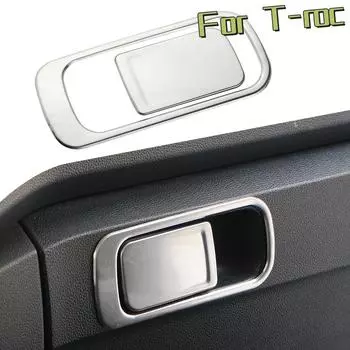 Нержавеющая сталь, автомобильный бардачок, ручка, наклейка, накладка для Volkswagen VW T-ROC Troc 2018 2019 2020 2021 2022, аксессуары sliver