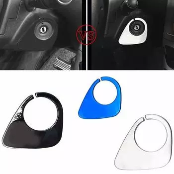 Нержавеющая сталь автомобильный брелок для ключей зажигания декоративная крышка отделка блестками для Peugeot 2008 208 308 408 508 3008 автомобильные аксессуары чёрный