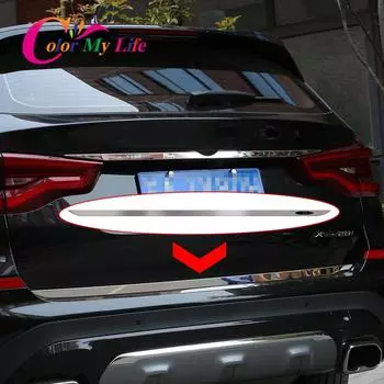 Нержавеющая сталь автомобиля задняя дверь багажника отделка декоративная полоса наклейка для BMW X3 G01 2018 2022 Style A