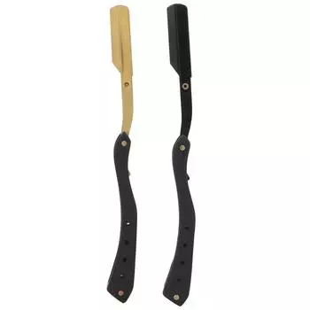 Нержавеющая сталь Barber Straight Мужская складная ручная бритва (Без лезвия) Without Blade Gold
