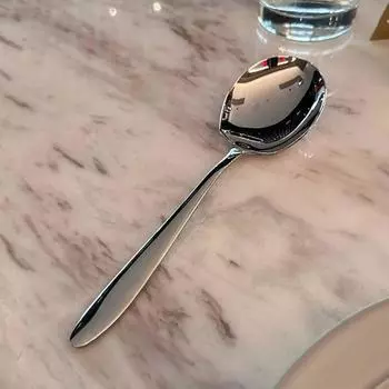 Нержавеющая сталь большая круглая ложка с длинной ручкой, красная, для помешивания десертных ложек для кухни, сервировочная ложка, бытовая ложка бежевый