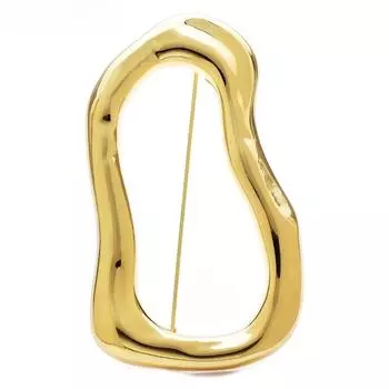 Нержавеющая сталь большие круглые броши булавки для женщин и мужчин 2-цветная универсальная геометрическая брошь золотой