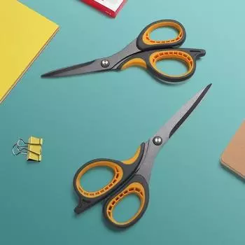 Нержавеющая сталь, большие мягкие на ощупь многофункциональные ножницы для домашнего офиса, ручные канцелярские принадлежности, винтажные ножницы