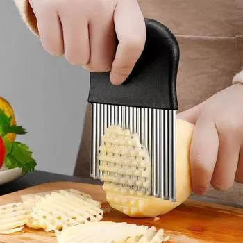 Нержавеющая сталь большой волнистый резак волнистый измельчитель для картофеля фри слайсер