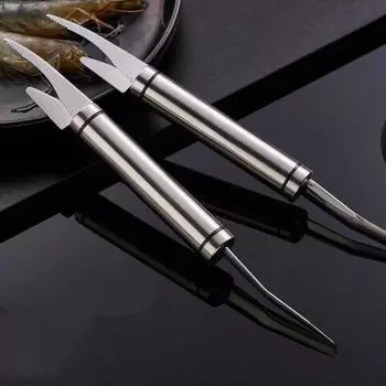 Нержавеющая сталь быстрая креветкочистка креветок разделка креветок рыболовный нож устройство для удаления панциря лобстера устройство для чистки кухонные принадлежности для морепродуктов