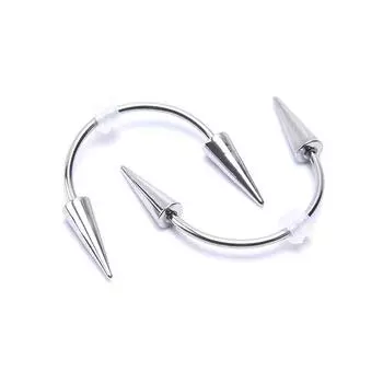 Нержавеющая сталь C Bar Улыбка Губа Зубы Тигра Ногти Вампир Пирсинг Ювелирные Изделия