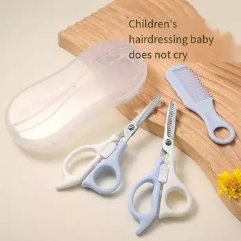 Нержавеющая сталь Детская стрижка Домашние машинки для стрижки волос Тонкие зубья Набор детских ножниц Парикмахерская стрижка Челка Инструмент Безопасность