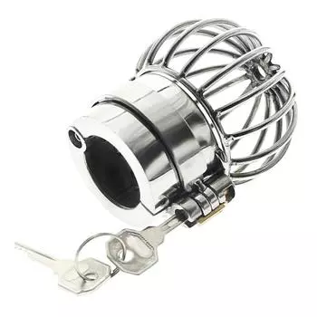 Нержавеющая сталь Dick Stealth Lock Тяжелая мошонка Подвеска Растяжитель для мошонки Яичко Замок целомудрия Кольцо для члена Кольцо для пениса