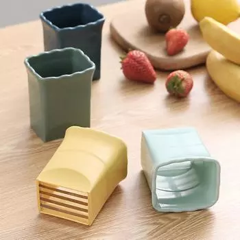 Нержавеющая сталь для фруктов, нержавеющая многофункциональная эргономичная конструкция, резак для клубники, кухонные аксессуары темно-синий