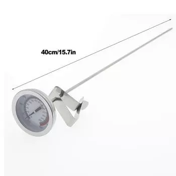 Нержавеющая сталь для жарки, пищевой механический термометр для выпечки, ручка для жарки, датчик температуры для жарки во фритюре чёрный