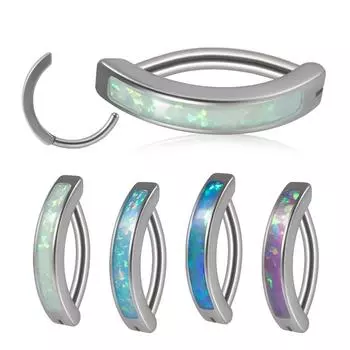 Нержавеющая сталь, дуга для пупка, опаловый многоцветный зажим для пупка, индивидуальный изгиб, пупок, кнопка