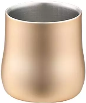 Нержавеющая сталь Двойная структура Элегантный Свободный стакан Золотистый шампань 18-8 ELG-001SG