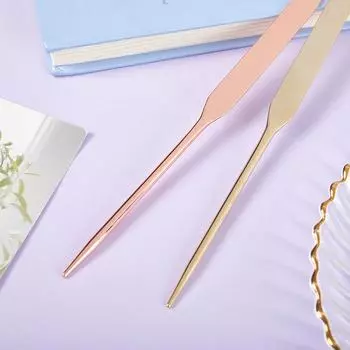 Нержавеющая сталь двойной головки шпатель для тонера макияжа с PU мешком палочка для смешивания S