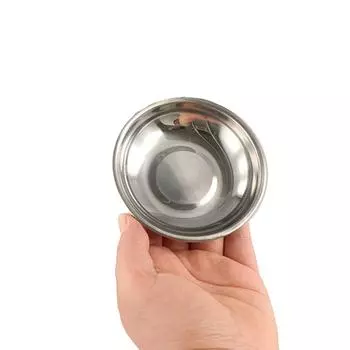 Нержавеющая сталь Еда Закуски Приправы Блюда Круглый Поднос Для Приправ Маленькая Соусница Соль 11cm