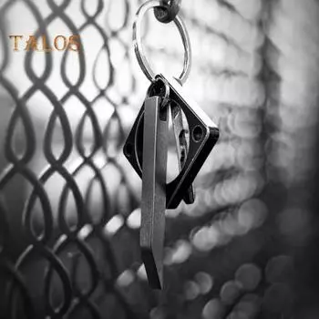 Нержавеющая сталь EDC монтировка прочная металлическая подвесная мини-монтировка для ключей легкая карманная многофункциональная монтировка для кемпинга походов охоты серебряный