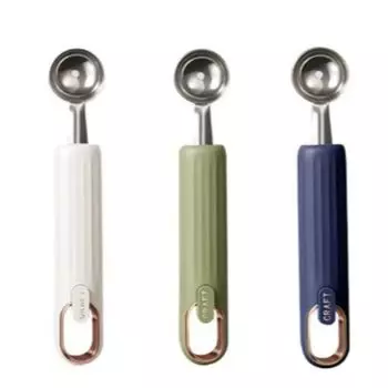 Нержавеющая сталь Фруктовый шарик-лопатка с антипригарным покрытием Удобная машина для приготовления мороженого Бытовая белый