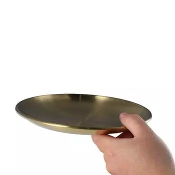 Нержавеющая сталь Фрукты Кухня Западный Стейк Кухня Столовая Посуда Поднос для Торта Обеденная Тарелка Сервировочное Блюдо 14cm