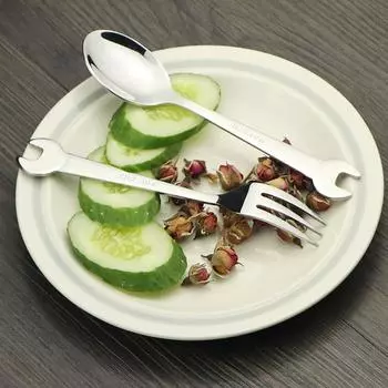 Нержавеющая сталь гладкий край зеркально полированная столовая ложка столовые приборы домашние столовые приборы кухонные принадлежности S-fork