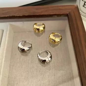 Нержавеющая сталь, гладкий металл, массивные серьги-кольца для женщин и девочек, модные круглые серьги-кольца, массивные серьги, ювелирные изделия в стиле панк