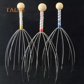 Нержавеющая сталь голова осьминог стимулятор волос снятие стресса расслабляющий массажер уход за кожей