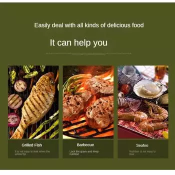 Нержавеющая сталь Гриль-барбекю E Барбекю с антипригарным покрытием Кухонная утварь для гриля Корзина для мяса Овощи Стейк Пикник Обеденный бар