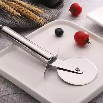 Нержавеющая сталь, инструменты для резки пиццы с одним колесом, бытовой нож для пиццы, инструменты для торта, использование для вафельного печенья Double round