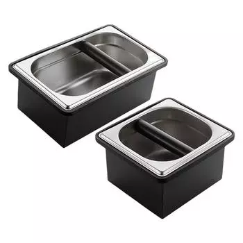 Нержавеющая сталь Эспрессо брызгозащищенный контейнер для кофейной гущи для бариста бытовые инструменты