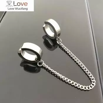 Нержавеющая сталь клипсы-поддельные серьги-каффы без пирсинга серьги-клипсы без пирсинга панк-индивидуальные украшения