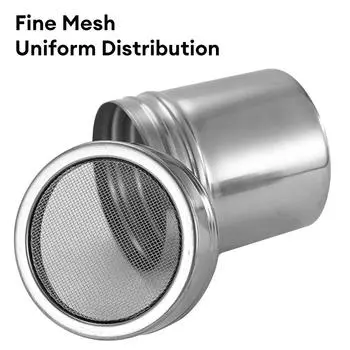 Нержавеющая сталь Кофейный шейкер Какао Шоколад Мука Сахарная пудра Фильтры Пена Спрей Кухня Торт Барбекю KitchTools С Крышкой