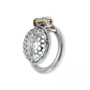 Нержавеющая сталь крест CB целомудрие устройство мужской полый поддельный мать плоский короткий целомудрие замок Suit40mm Snap Ring