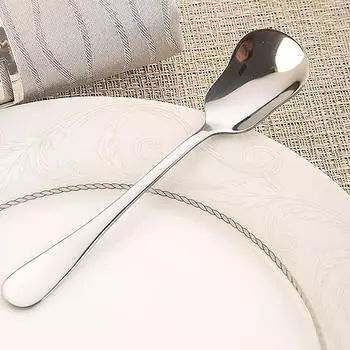 Нержавеющая сталь, круглая ложка с большой головкой, чистая, красная, золотистая, для ужина, с длинной ручкой, десертные ложки для перемешивания, кухонные аксессуары, гаджеты