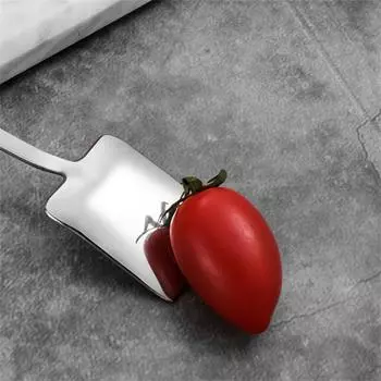 Нержавеющая сталь, круглые края, легко чистить, полировка Bull, 17,8 * 2,7 см, не повредит руки, не повредит рот, длинная ручка