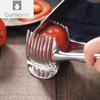Нержавеющая сталь, кухонная ручная ломтерезка для апельсина, лимона, зажим для резки помидоров, ломтерезка для фруктов, ломтерезка для лука, кухонные принадлежности, резак, аксессуары
