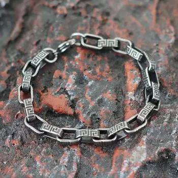 Нержавеющая сталь квадратная скрепка толстая цепочка ювелирные изделия для рук мужской кубинский браслет хип-хоп персонализированные запястные аксессуары серый