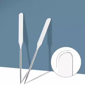 Нержавеющая сталь лопатка для смешивания инструмент с двумя головками шпатель для тонера макияжа палочка