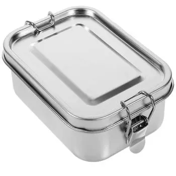 Нержавеющая сталь Lunch Tin Герметичный держатель для еды Хранение LunchTin Пряжка Контейнер для риса Завтрак Ребенок