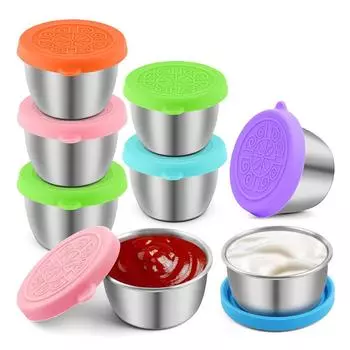 Нержавеющая сталь, маленькая соусница с герметичной крышкой, кухонная утварь, горчица, приправа для суши, тарелки для соуса, блюдо для закусок blue-1pcs