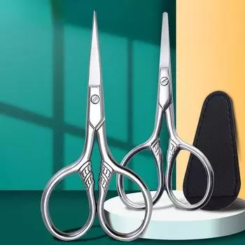 Нержавеющая сталь, маленькие ножницы для макияжа, бровей, маникюра, ногтей, кутикулы, триммер для бороды и усов, инструмент для волос в носу