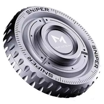 Нержавеющая сталь Металлический трещоточный спиннер Магнитная толкающая монета 3 в 1 Игрушка для снятия стресса Сенсорная тактильная монета Креативная чёрный