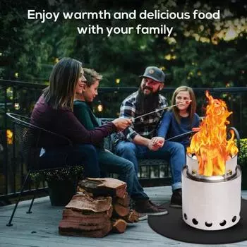 Нержавеющая сталь Мини Настольный костер Открытый Задний Двор Патио Пикник Дровяной Камин Сверхмощный Бездымный Кемпинг Печь Горелка A