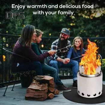 Нержавеющая сталь Мини Настольный костер Открытый Задний Двор Патио Пикник Дровяной Камин Сверхмощный Бездымный Кемпинг Печь Горелка A
