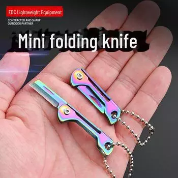 Нержавеющая сталь Мини складной карманный нож брелок кулон Square head pocket knife