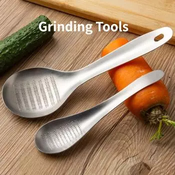 Нержавеющая сталь Миксер для лимона и цедры Терка для имбиря Инструменты для измельчения чеснока Терка для сыра Ложка для смешивания