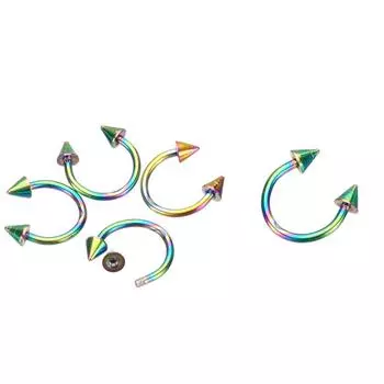 Нержавеющая сталь, многоцветный 1 шт., черное, серебряное, поддельное кольцо в носу, пирсинг, ювелирные изделия, перегородка, кольцо для губ, U-образное украшение для тела, Золотая подкова, ручная работа серебряный