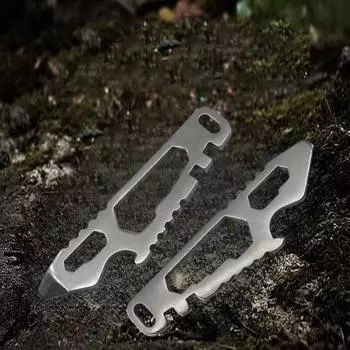 Нержавеющая сталь Многофункциональные гаджеты для отдыха на природе Оборудование для кемпинга EDC Портативный шестигранный ключ Открывалка для бутылок