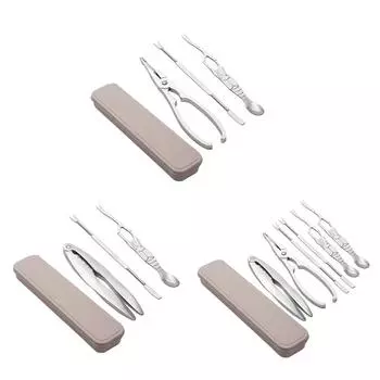 Нержавеющая сталь Моллюски Омар Крекер Гаджеты для морепродуктов Зажим Иглы Зубочистки Клещи Набор для крабов Аксессуары для кухни